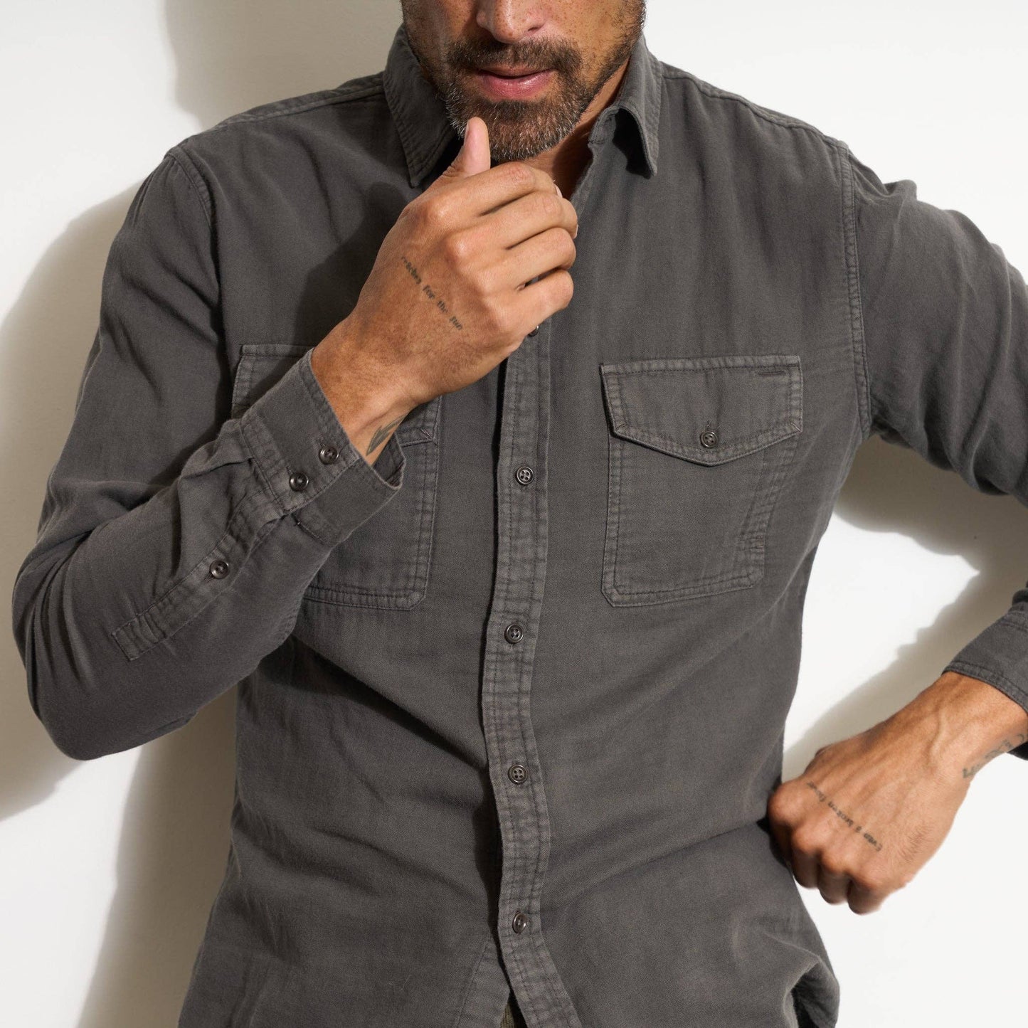 Rowan - Leeds Double Layer Cotton Gauze Shirt: Pacific / XL / MWTP0010