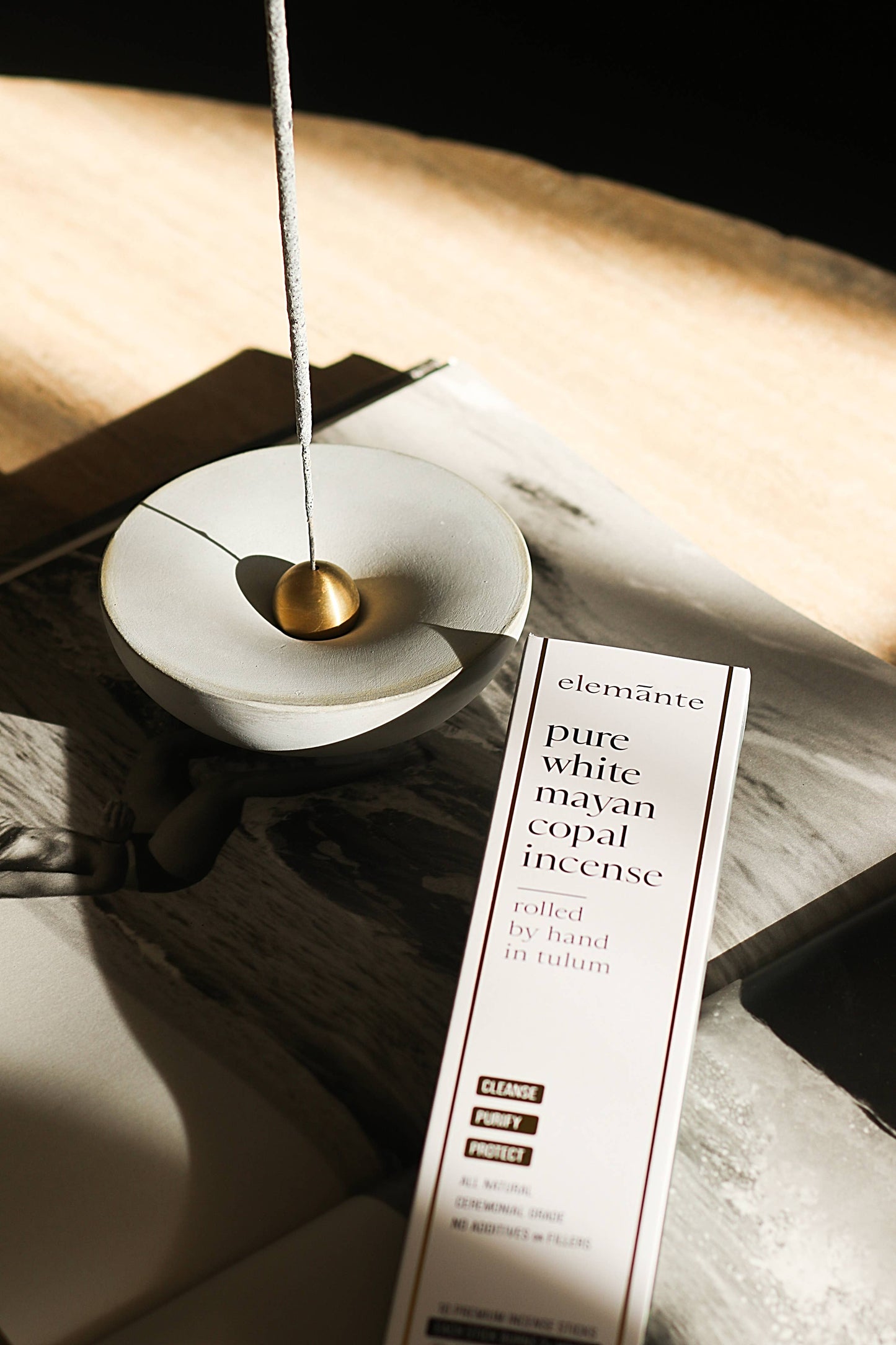Elemante - White Copal Incense Sticks (Rolled in Tulum) 20h+ burn time