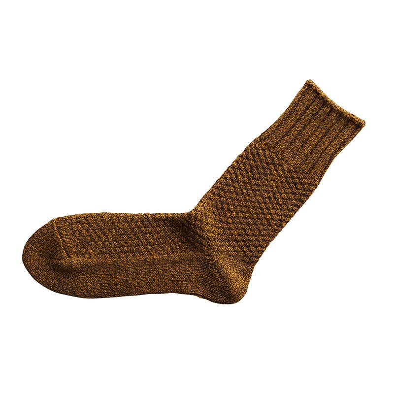 NISHIGUCHI KUTSUSHITA - NK0701 Wool Cotton Boots Socks: Brown / M (USM7-9/USW8-10/EUR40-43)