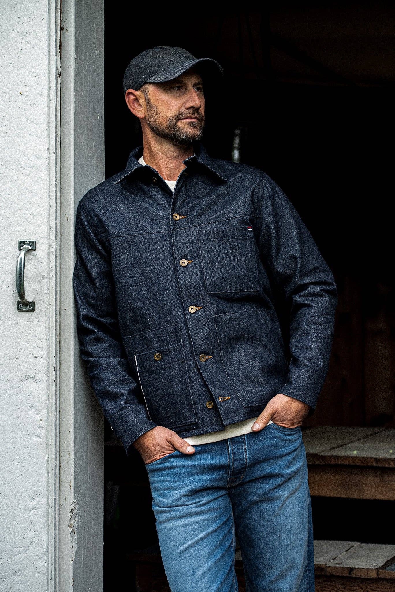 WiesMade - Men | Nico Chore Coat | Selvedge - Indigo: Indigo Raw Selvedge / L