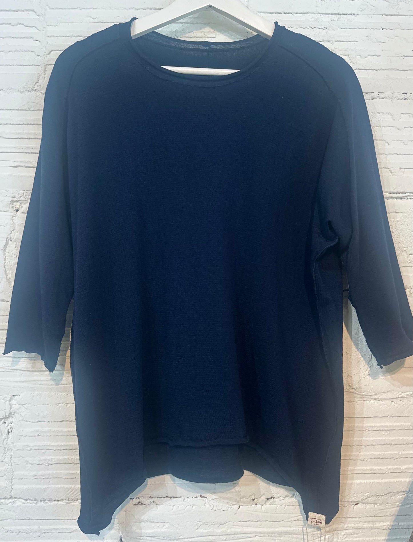 Nuime Futo Mid Sleeve Fine Organic Cotton Woven Top Gender Free by Tamaki-Niime