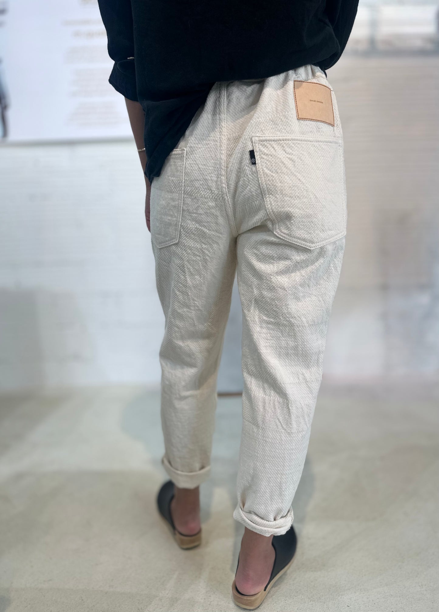 Tamaki-Niime Happy Pant-Organic Cotton Denim -Gender Fluid Wear from Japan