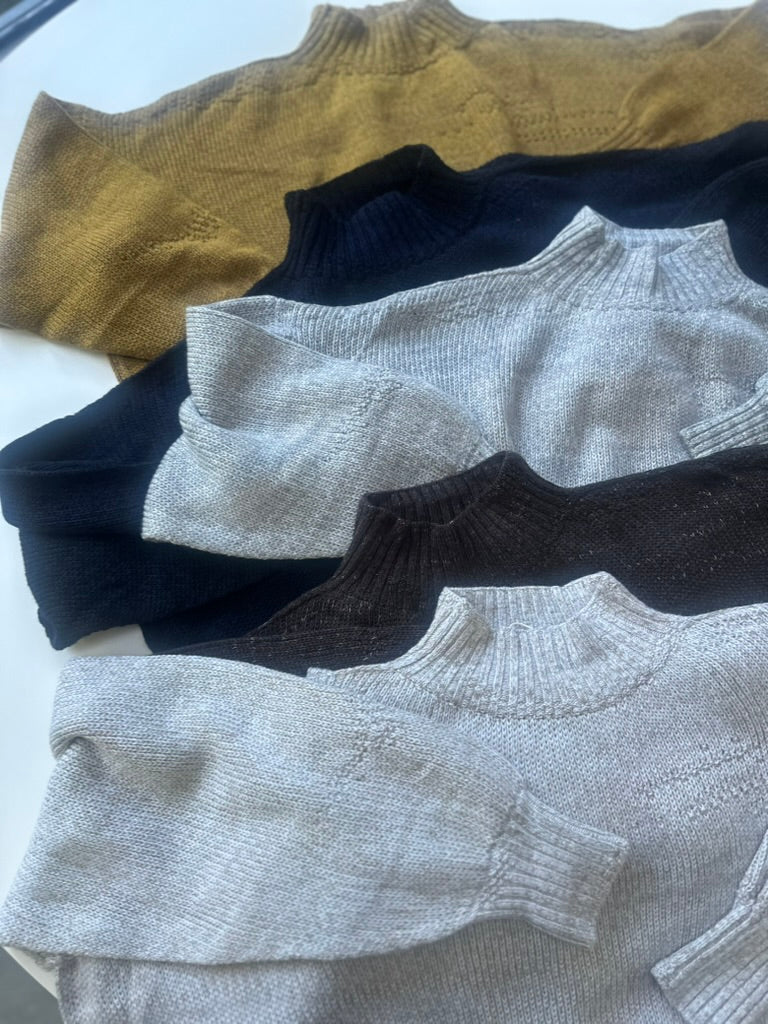 Mock Merino Cotton Tsuki Sweater