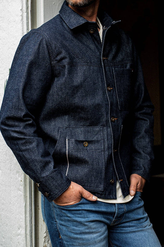 WiesMade - Men | Nico Chore Coat | Selvedge - Indigo: Indigo Raw Selvedge / L