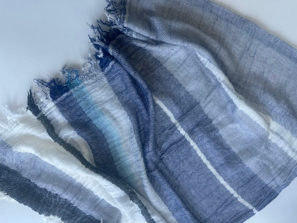 Roots Middle Gauze Cotton Scarves 21'' x 70'' from Japan