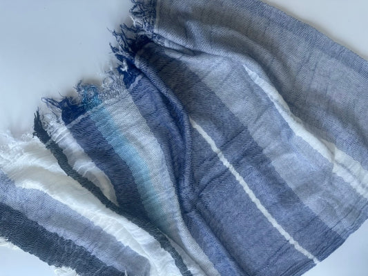 Roots Middle Gauze Cotton Scarves 21'' x 70'' from Japan