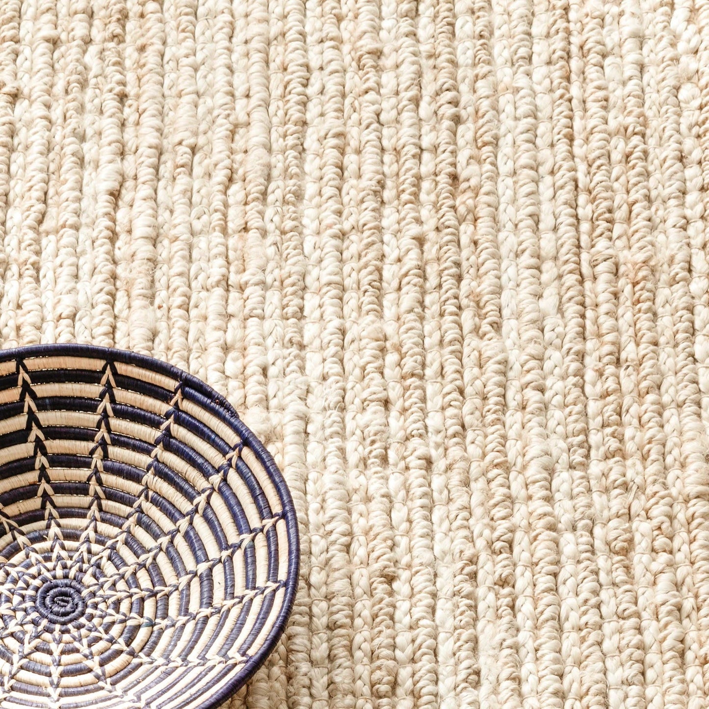 Dunes Handwoven Jute Rug | Bleached Oak: 2' 6" x 8'