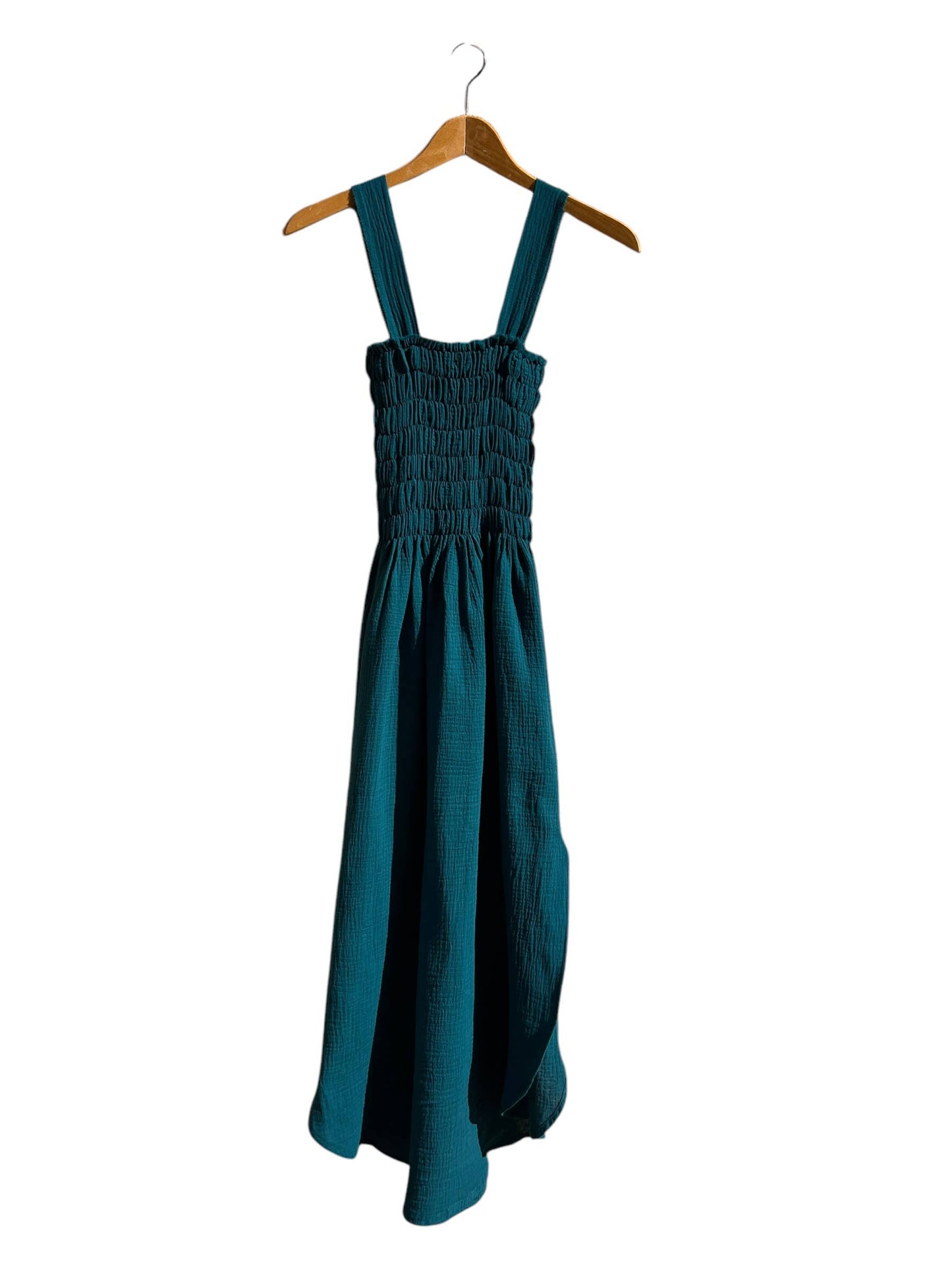 CECILIA SÖRENSEN - 737 ALENC Strap dress in organic cotton muslin: Khaki