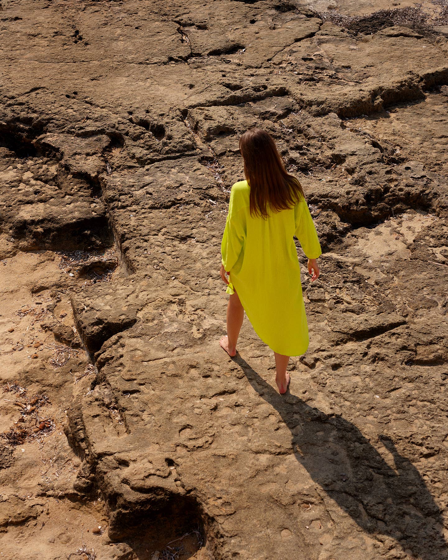 CECILIA SÖRENSEN - 702 COTONER Relaxed shirt dress in organic cotton muslin: Navy blue