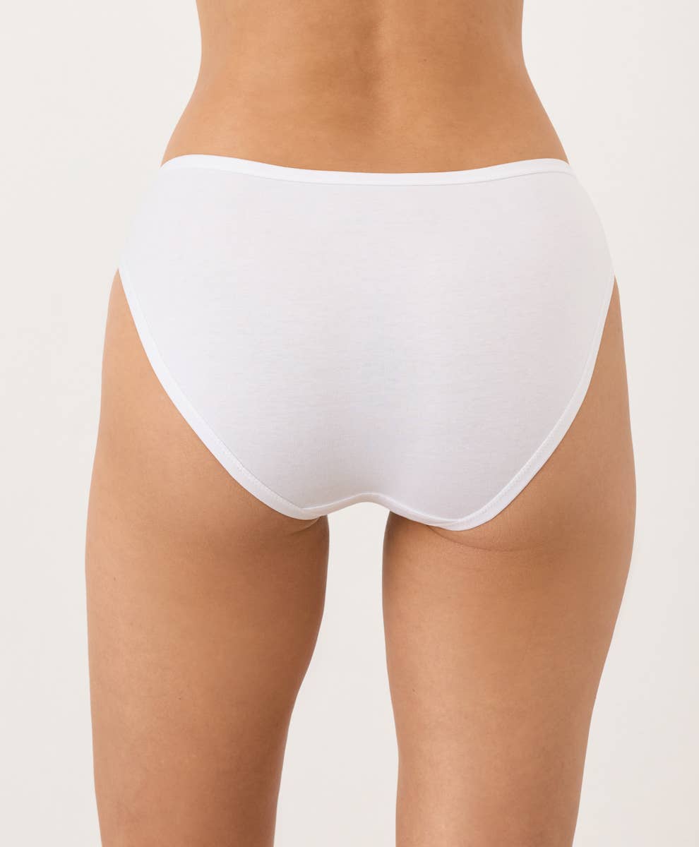 Pact - Women's Everyday Classic Fit Bikini: White / Medium