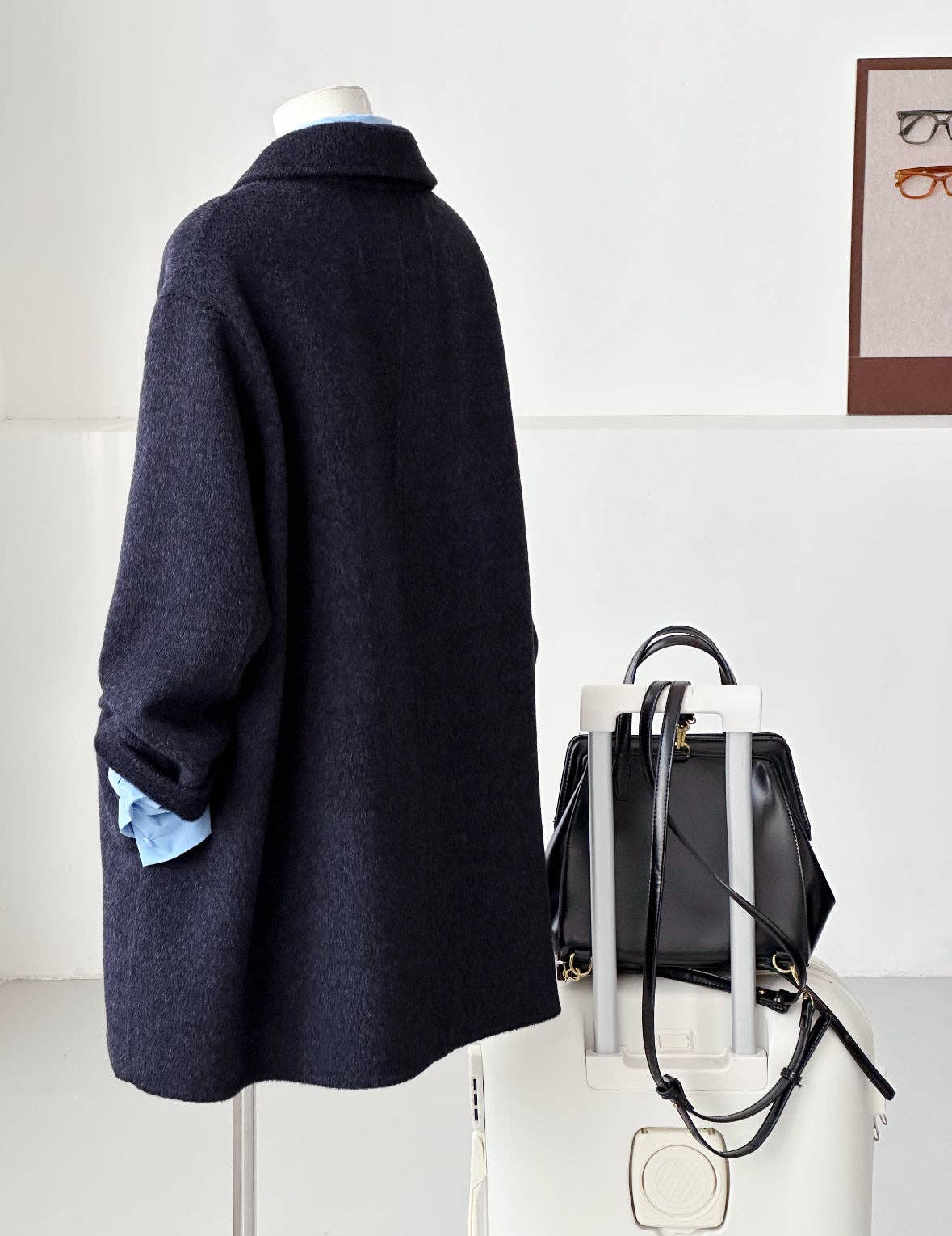 Merrin Double-Breasted Wool Coat -Cocoa Bean / One size-