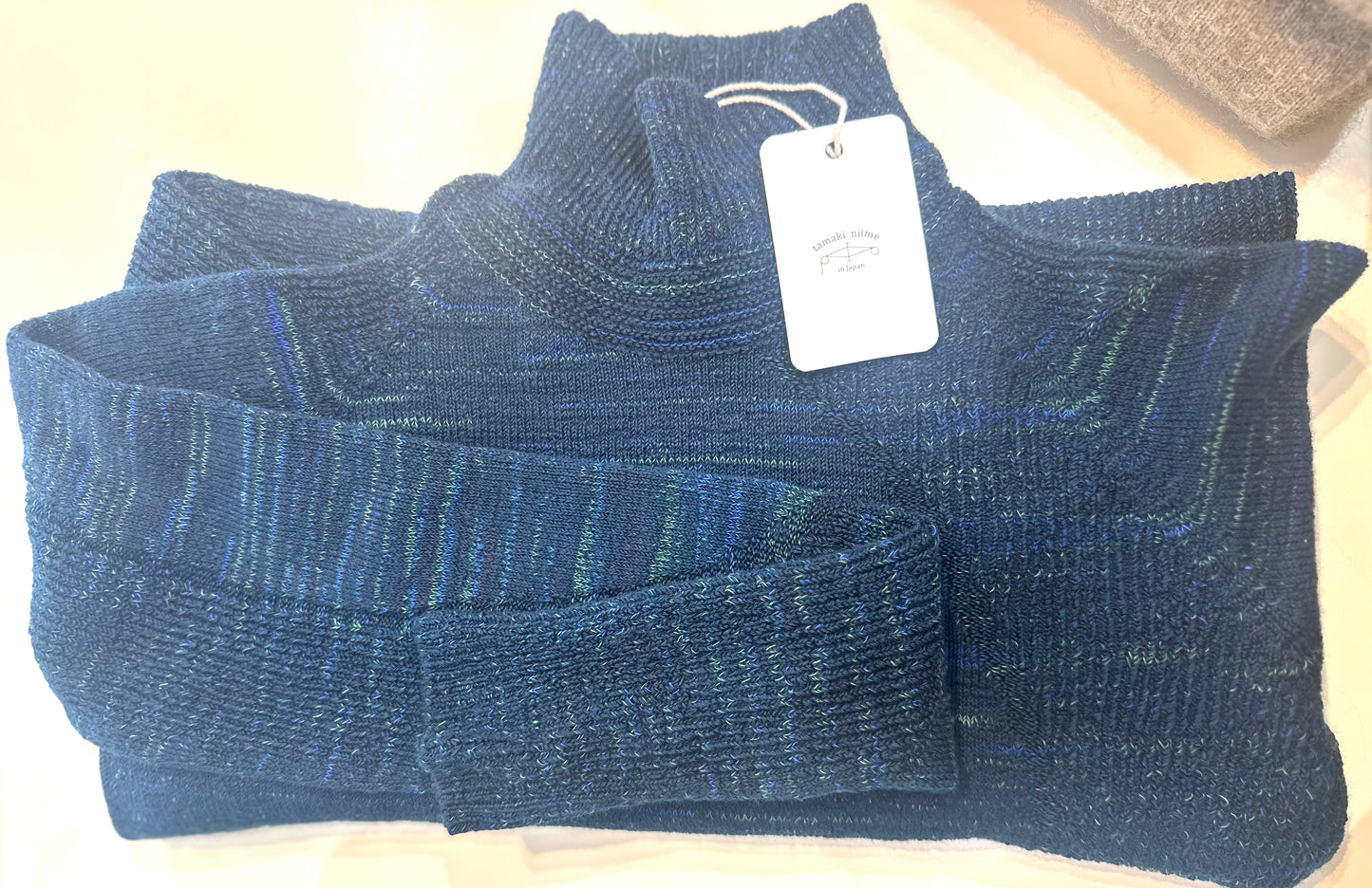 In-Nice Tamaki-Niime Mock Turtle  Stretch Sweater from Japan