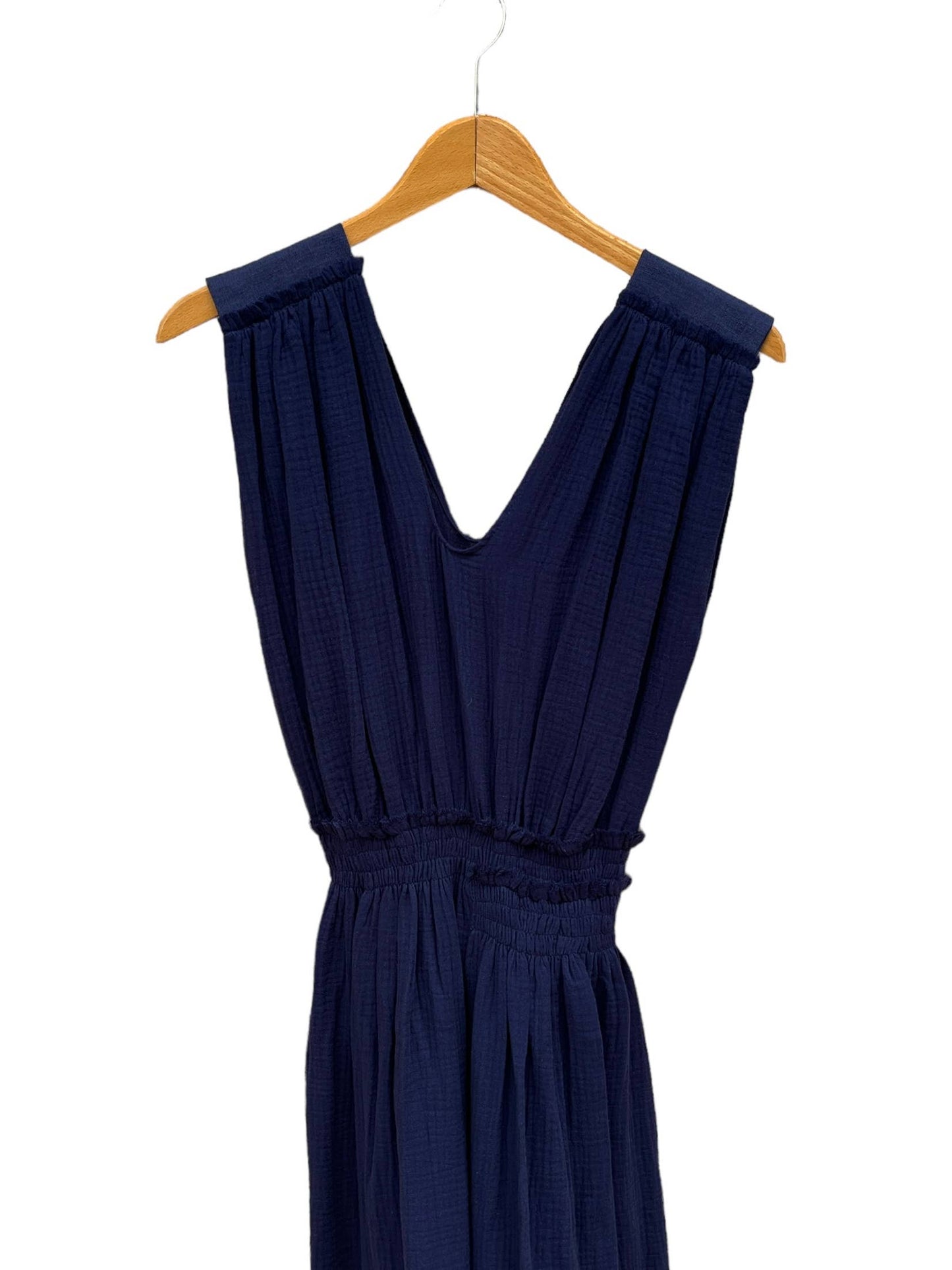 CECILIA SÖRENSEN - 789 ACACIA Dress in organic cotton muslin: Blue