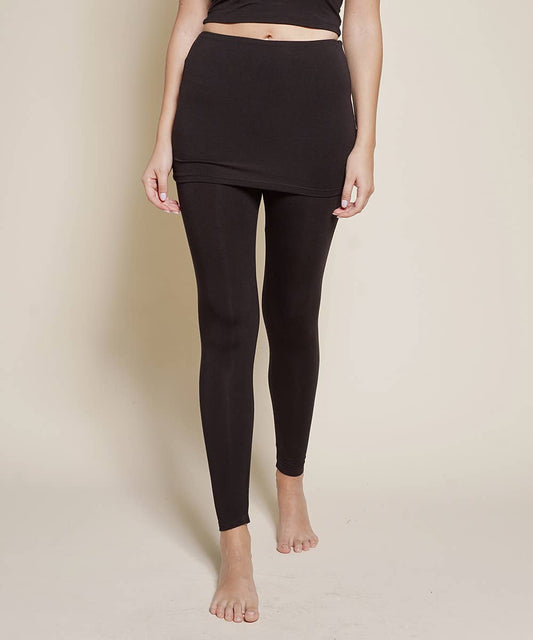 Studio Ko Clothing - Bamboo skirt leggings: BLACK / SMALL