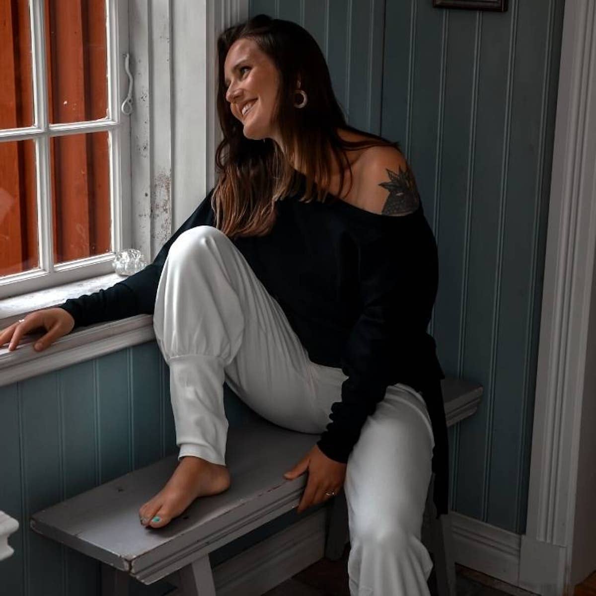 Soul Factory - Organic cotton Aladin pants - Ivory: M