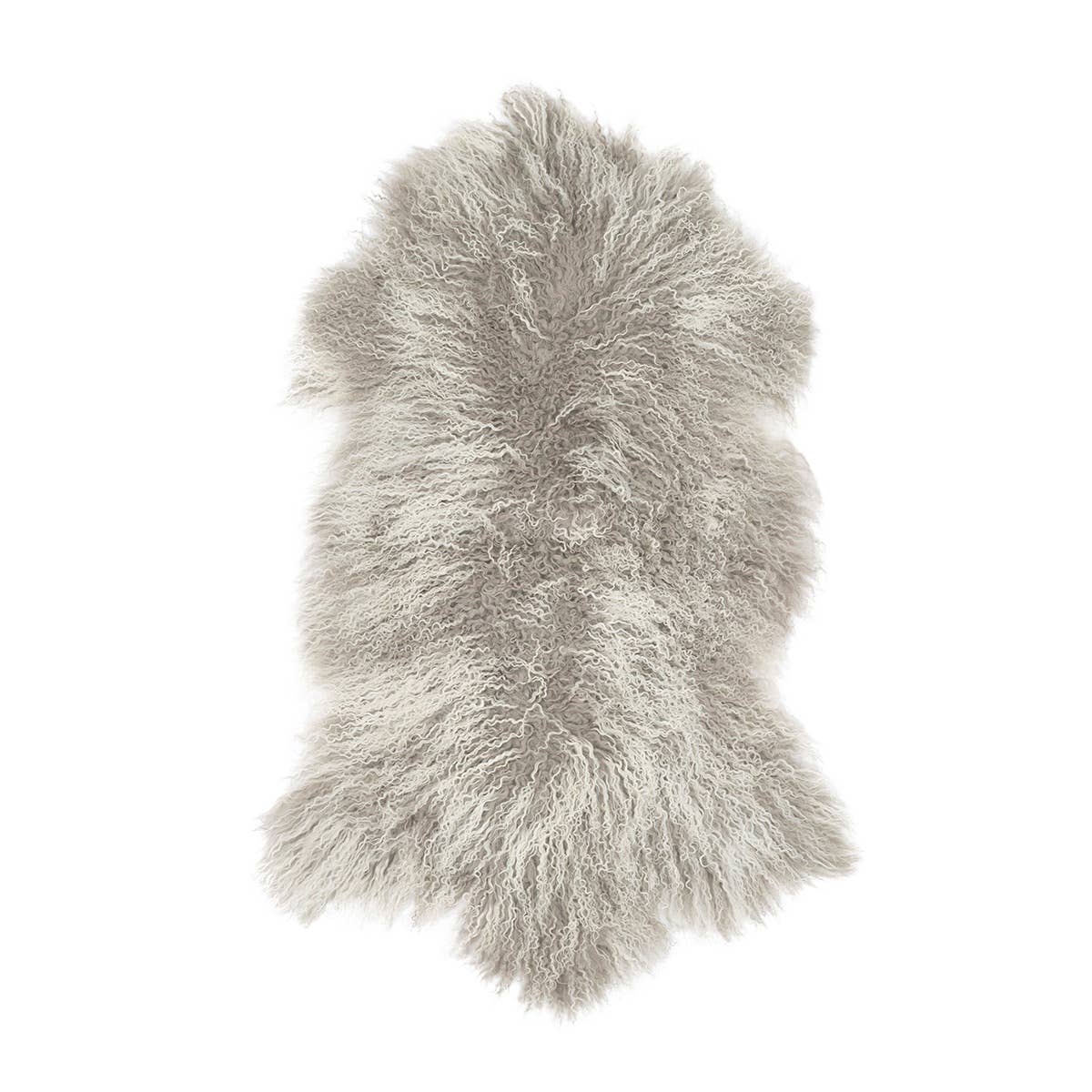 Tibetan Tipped Whole Hide Pelt: Ash Grey