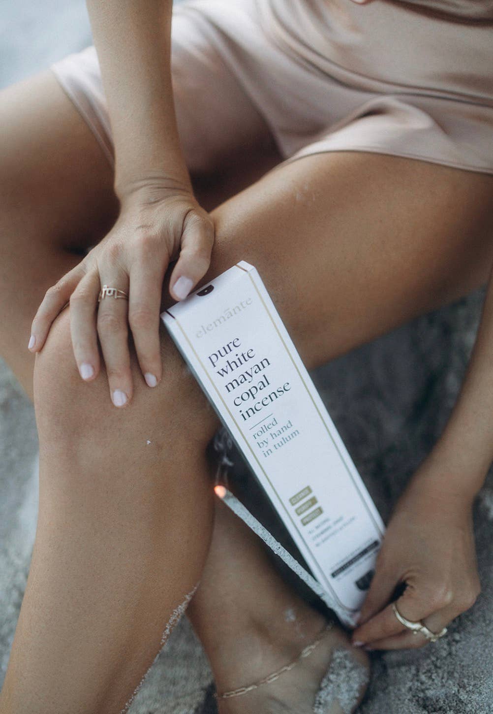 Elemante - White Copal Incense Sticks (Rolled in Tulum) 20h+ burn time