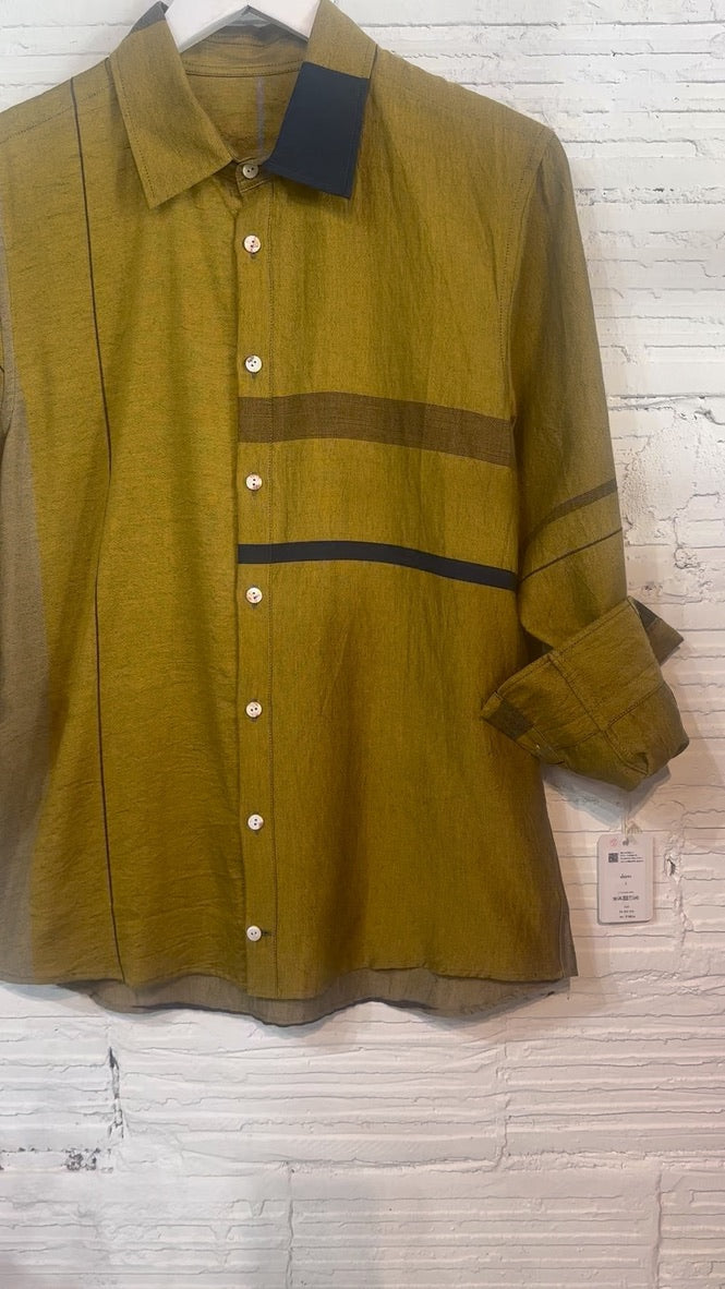 Button Down Shirt -Long Sleeve in Organic Cotton by Tamaki-Niime