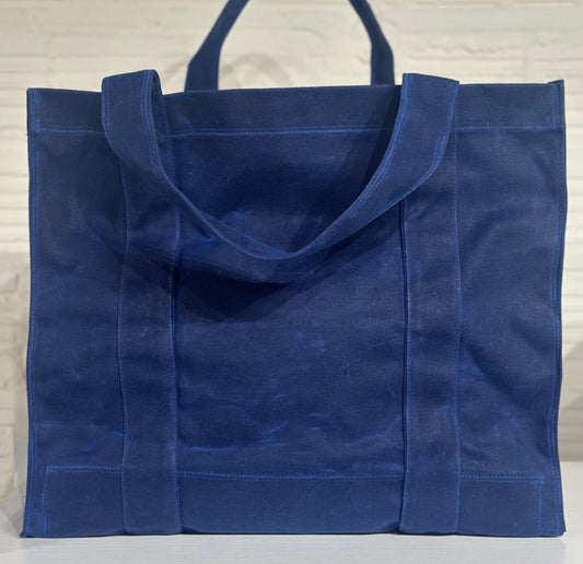 Waxed Canvas Tote |Indigo -Small Lot