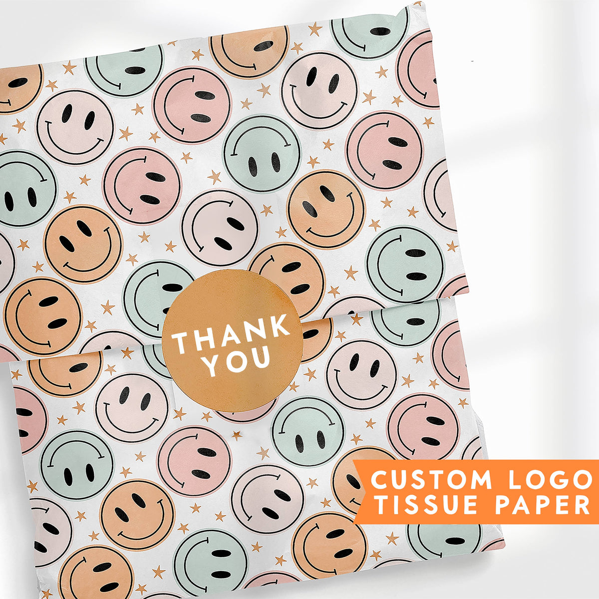 Coaco - Custom Tissue Paper BULK, Branded Packaging, Tissue Paper: White / 20x18