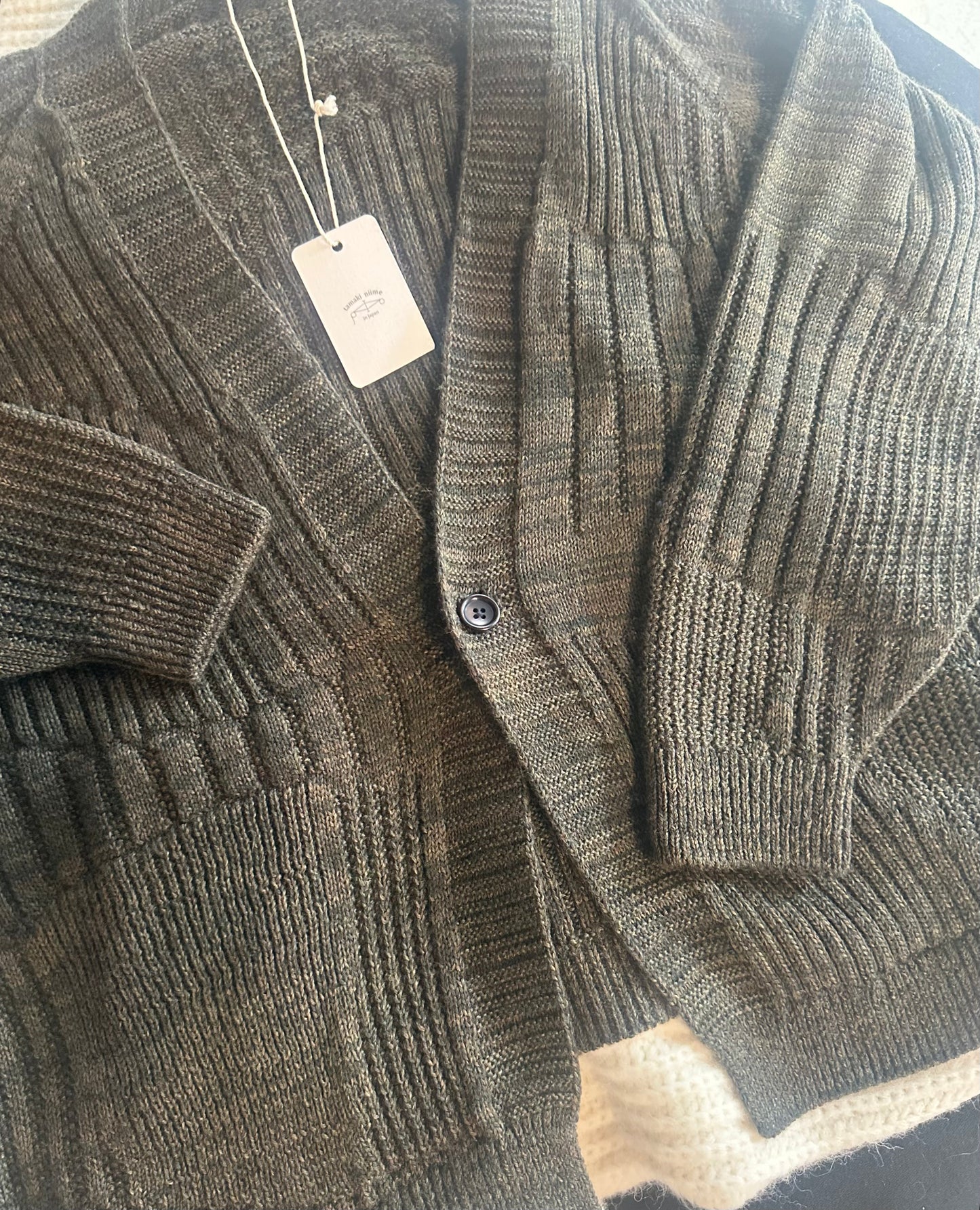 Tamaki-Niime CA Knit One Button Sweater from Japan