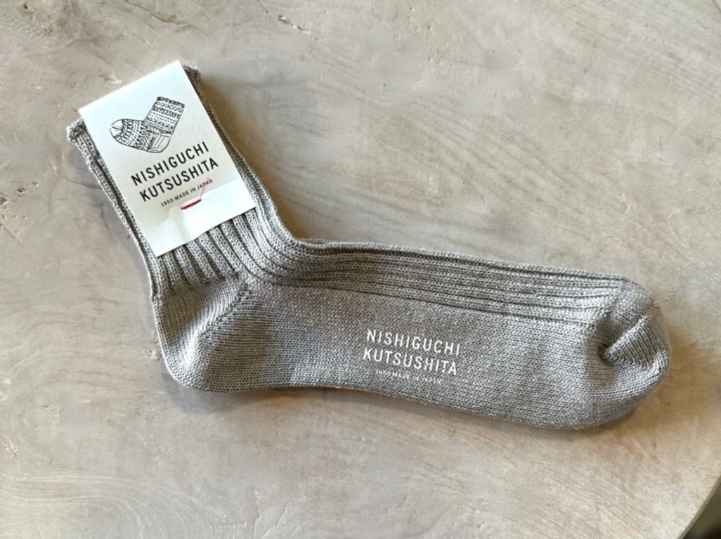 Linen ribbed sock from Japan