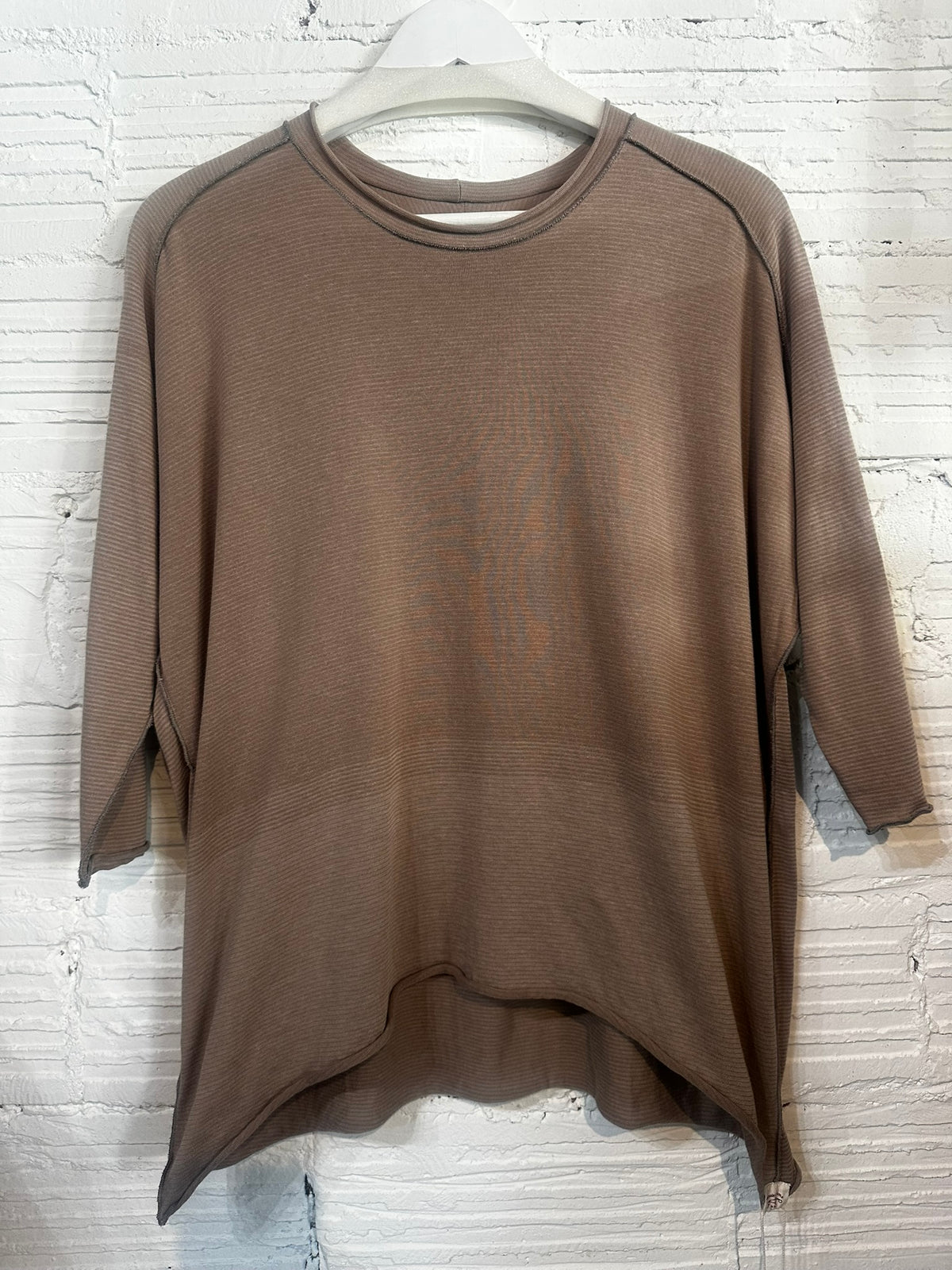 Nuime Futo Mid Sleeve Fine Organic Cotton Woven Top Gender Free by Tamaki-Niime