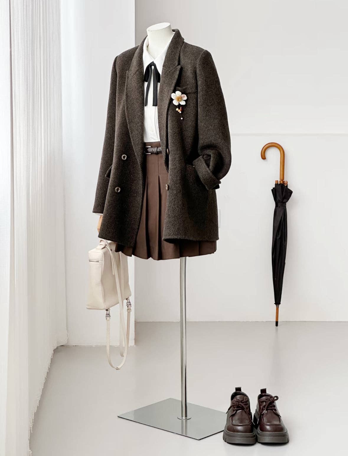 Loom & Line - Ember Wool Double-breasted Blazer - 4 Colors: Caramel / One Size