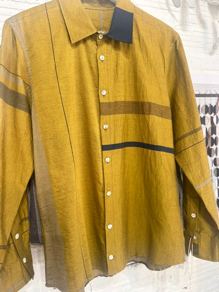 Button Down Shirt -Long Sleeve in Organic Cotton by Tamaki-Niime