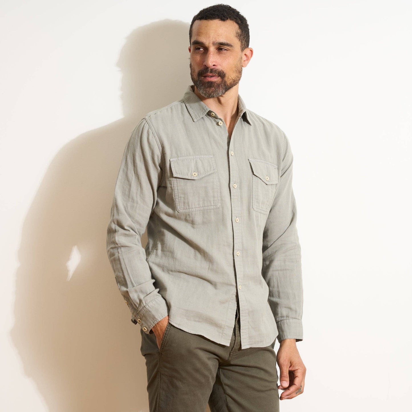 Reed Double Layer Cotton Gauze Shirt