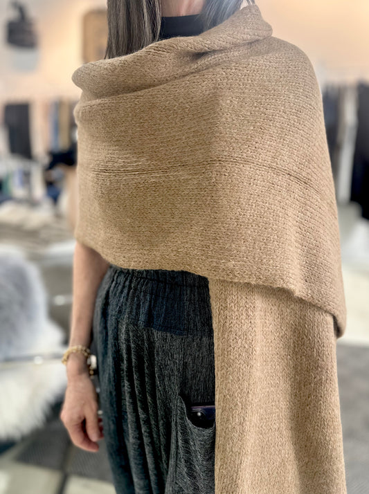 Rapha Suri Baby Alpaca Blanket Scarf from Peru