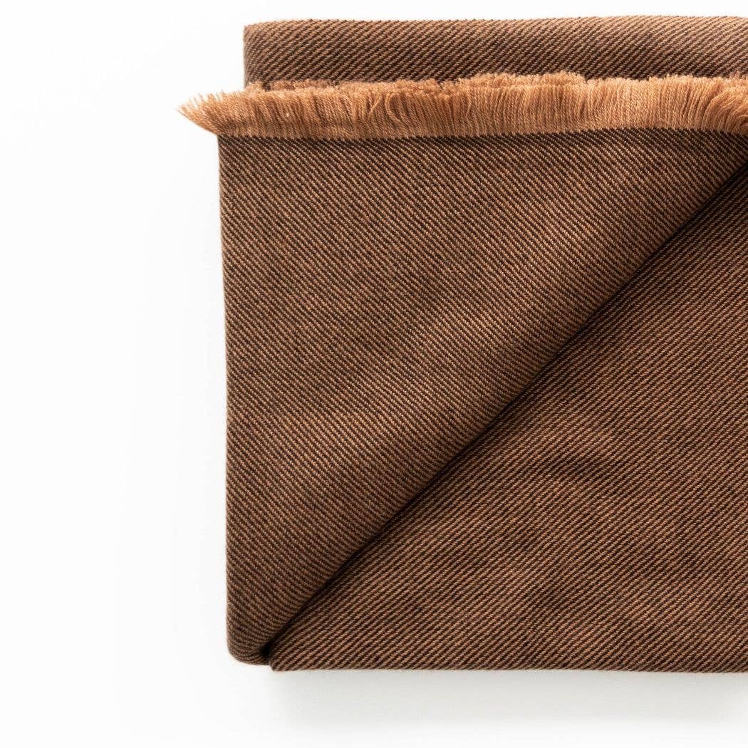 Plush Merino Handwoven Throw in Tobacco Leaf