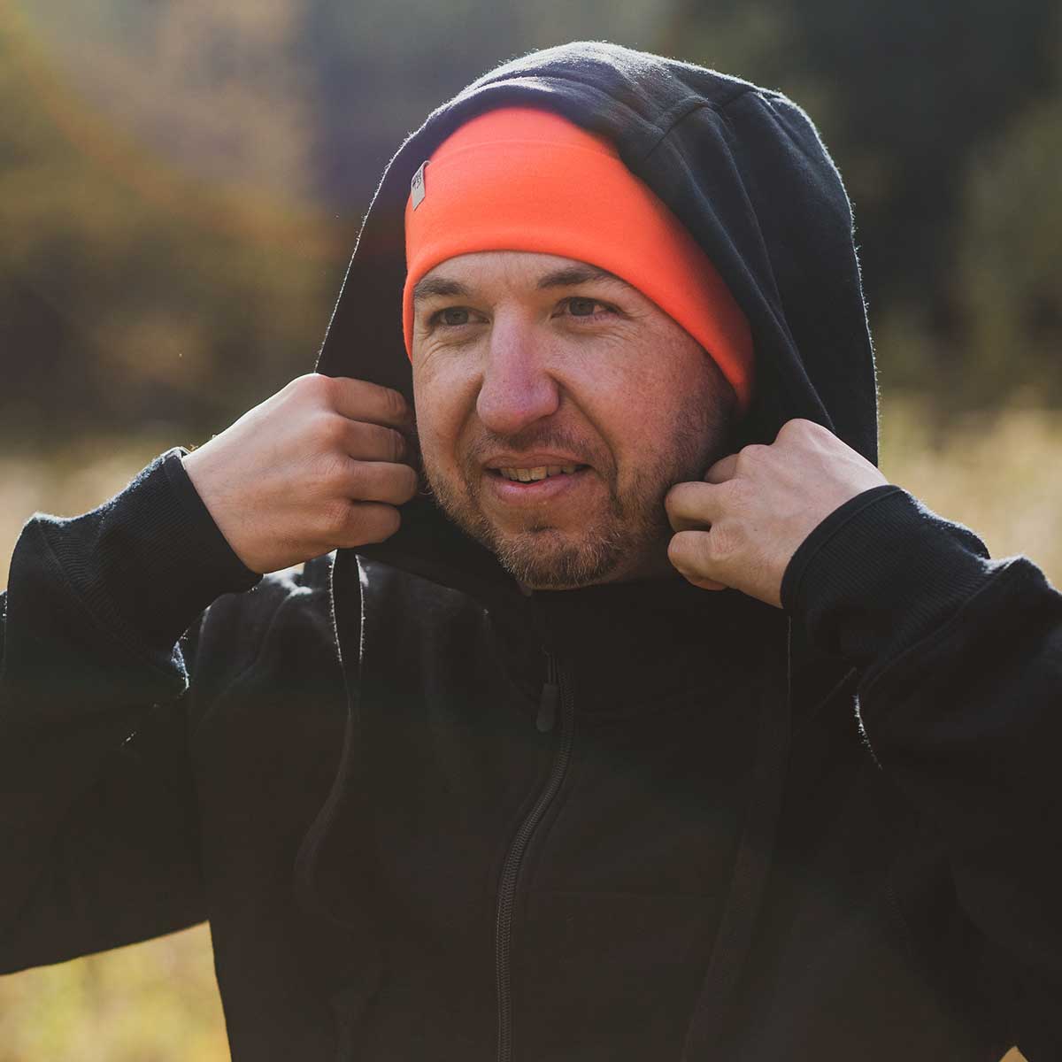 Minus33 Merino Wool - Men's Brushed Merino Wool Full-Zip Hoodie - Heavyweight: Black / S