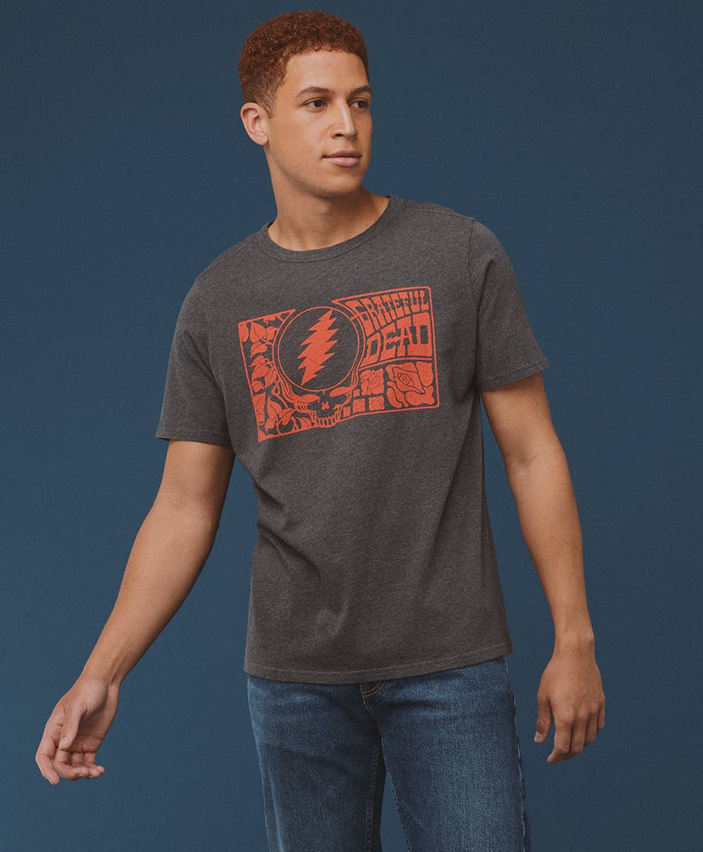 Pact - Men's Grateful Dead X Pact Graphic Tee: Fillmore Charcoal Heather / Medium