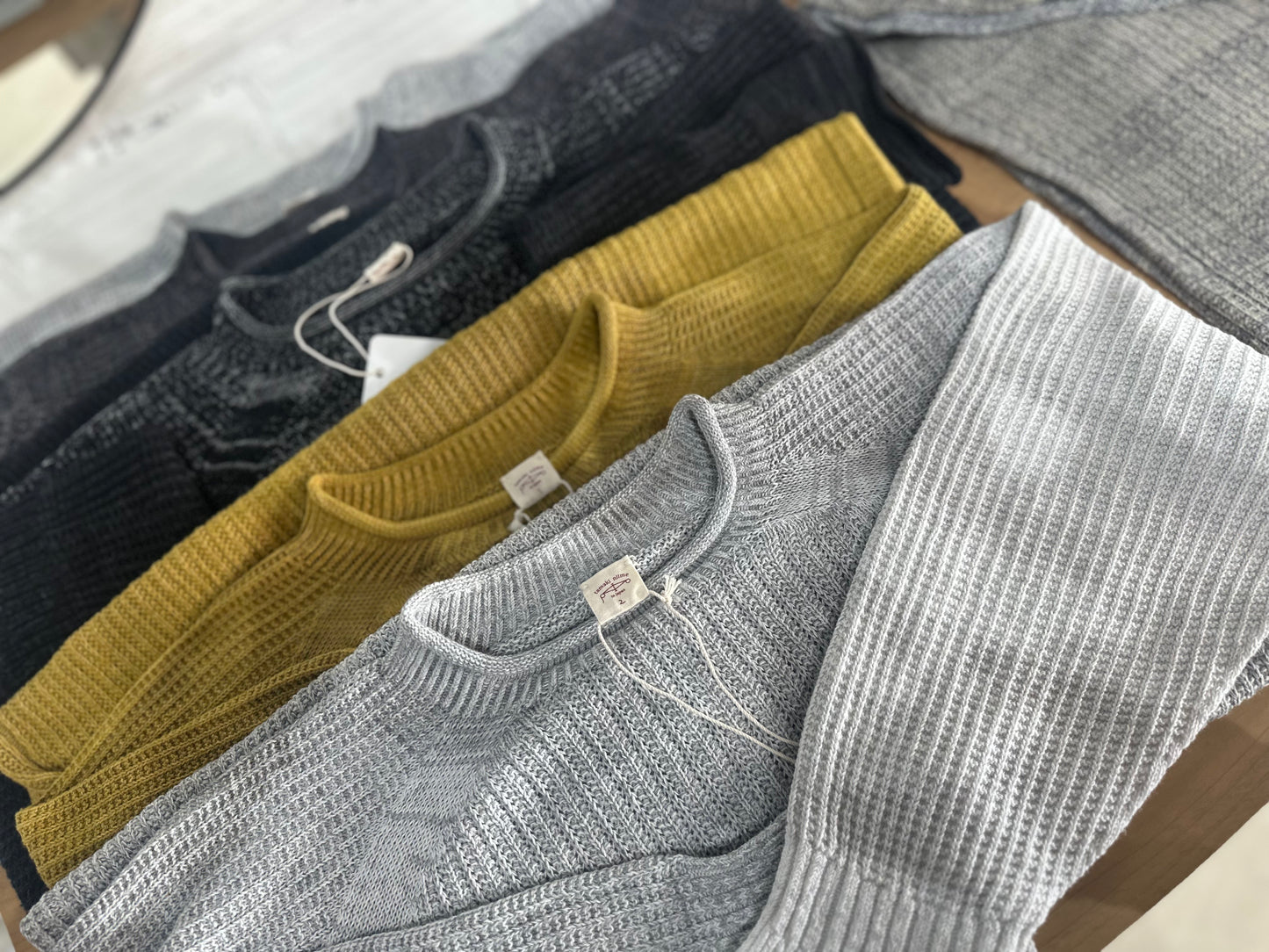 Tamaki-Niime Po Knit Good Organic Cotton Pullover Gender Free Wear from Japan