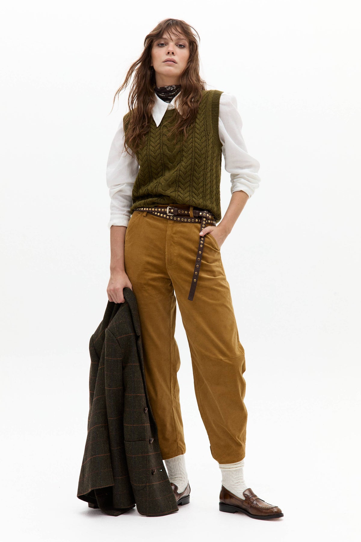 Otto Wool Blend Knitted Vest - Forest Green