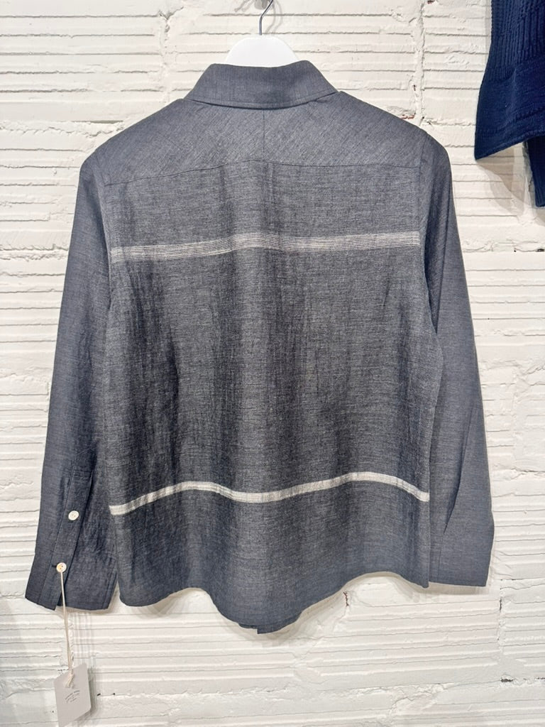 Button Down Shirt -Long Sleeve in Organic Cotton by Tamaki-Niime