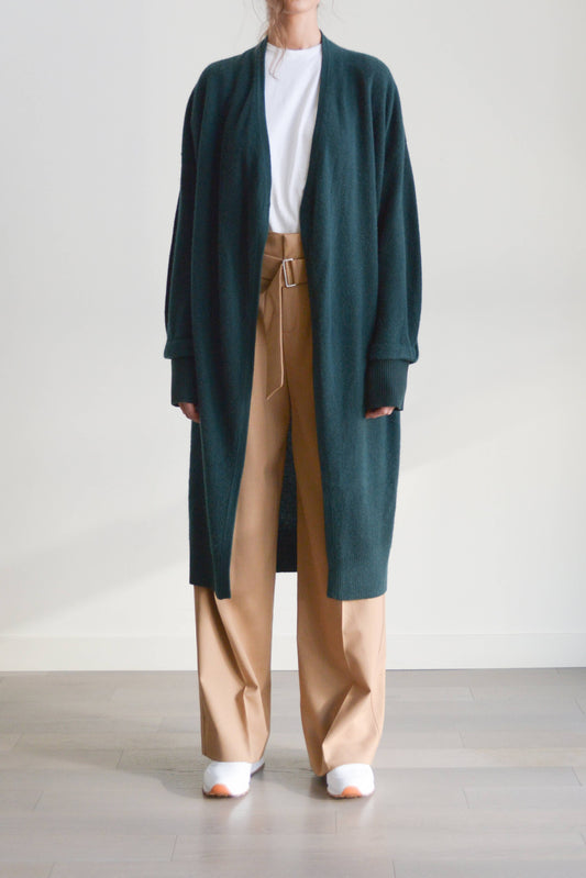 Understate. - Essential Long Cardigan in Forest: OS Petite