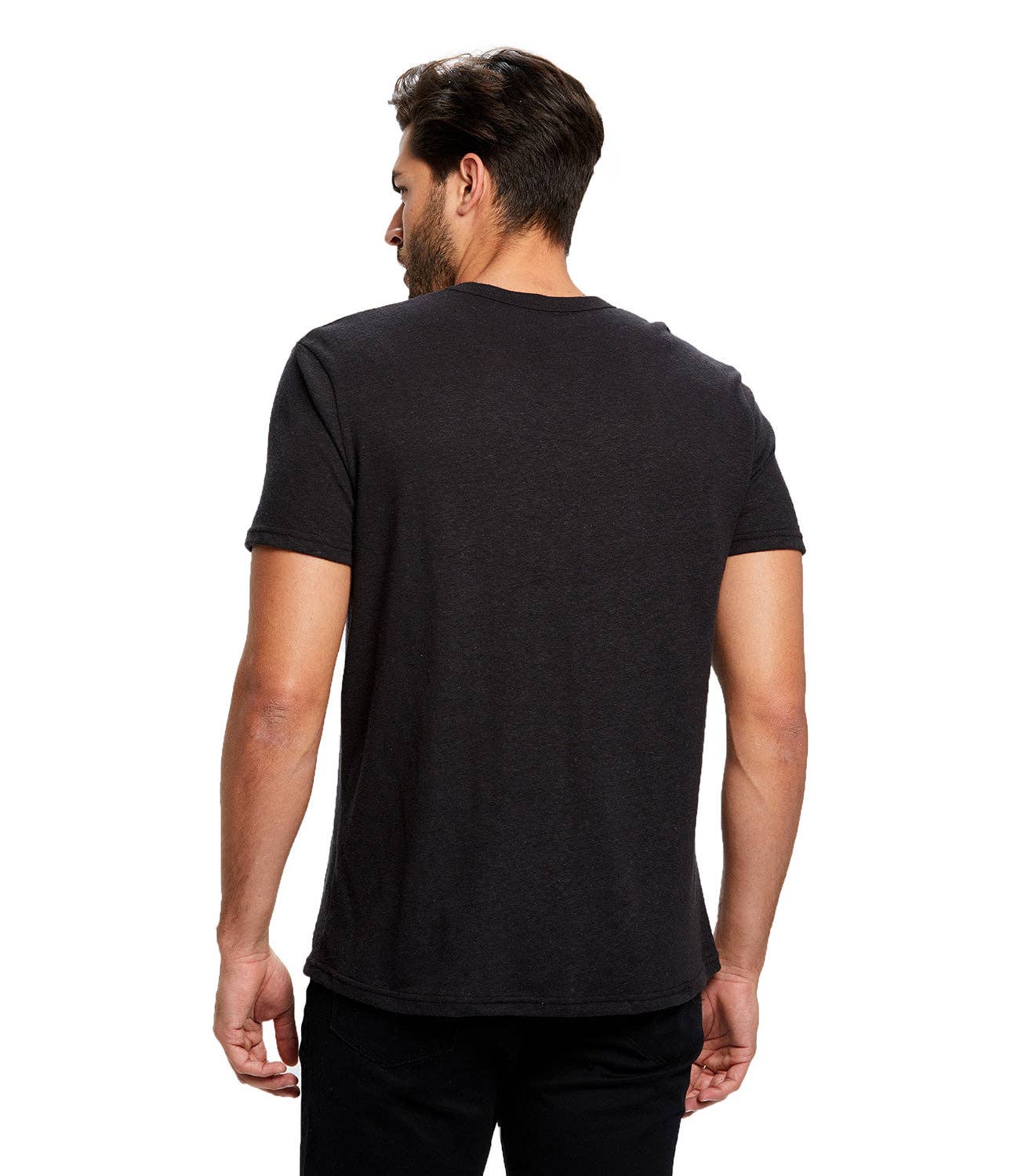 US Blanks - Unisex Hemp & Organic Cotton Crew 30 singles, 5 oz: BLACK / L