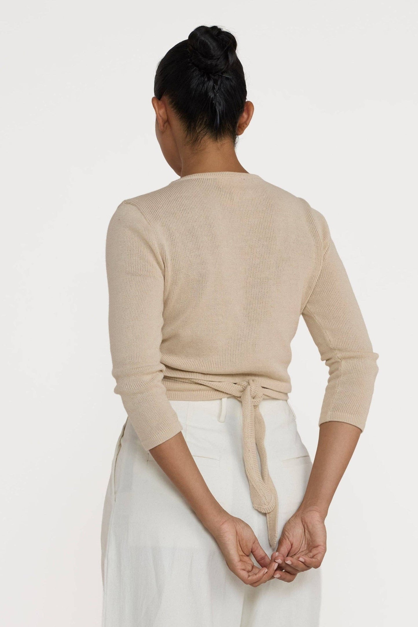 LAUDE the Label - Ballet Wrap Top - Chalk: L