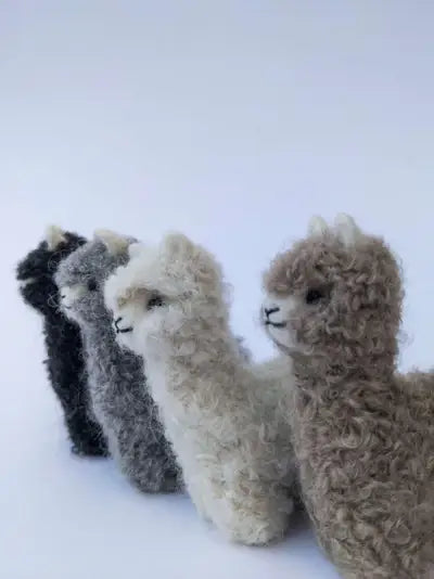 Inspired Peru - FELTED KNITTED ALPACAS - SUPER SOFT: White