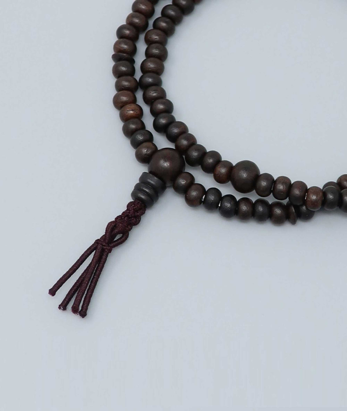 Matte Striped Ebony Bead Bracelet: Handcrafted Jewelry Japan