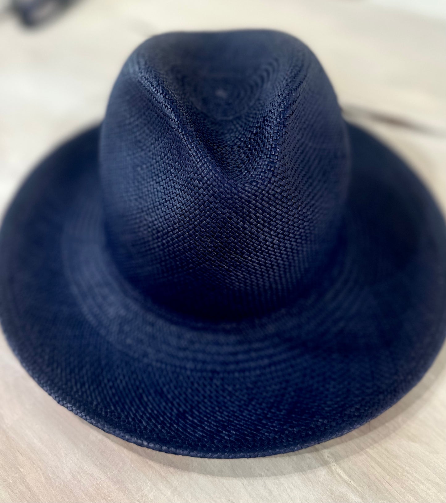 Spring Indigo Boncia Premium Straw Fedora by Reinhard Plank