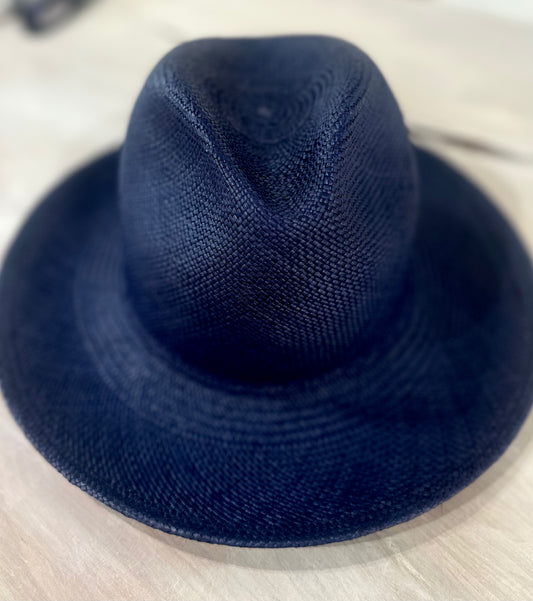 Spring Indigo Boncia Premium Straw Fedora by Reinhard Plank