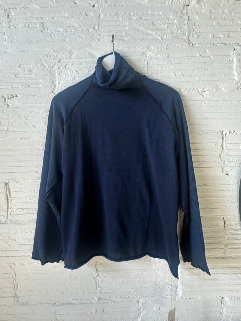 Tamaki Niime Tokkuri Cotton Mock neck knit long sleeve tee