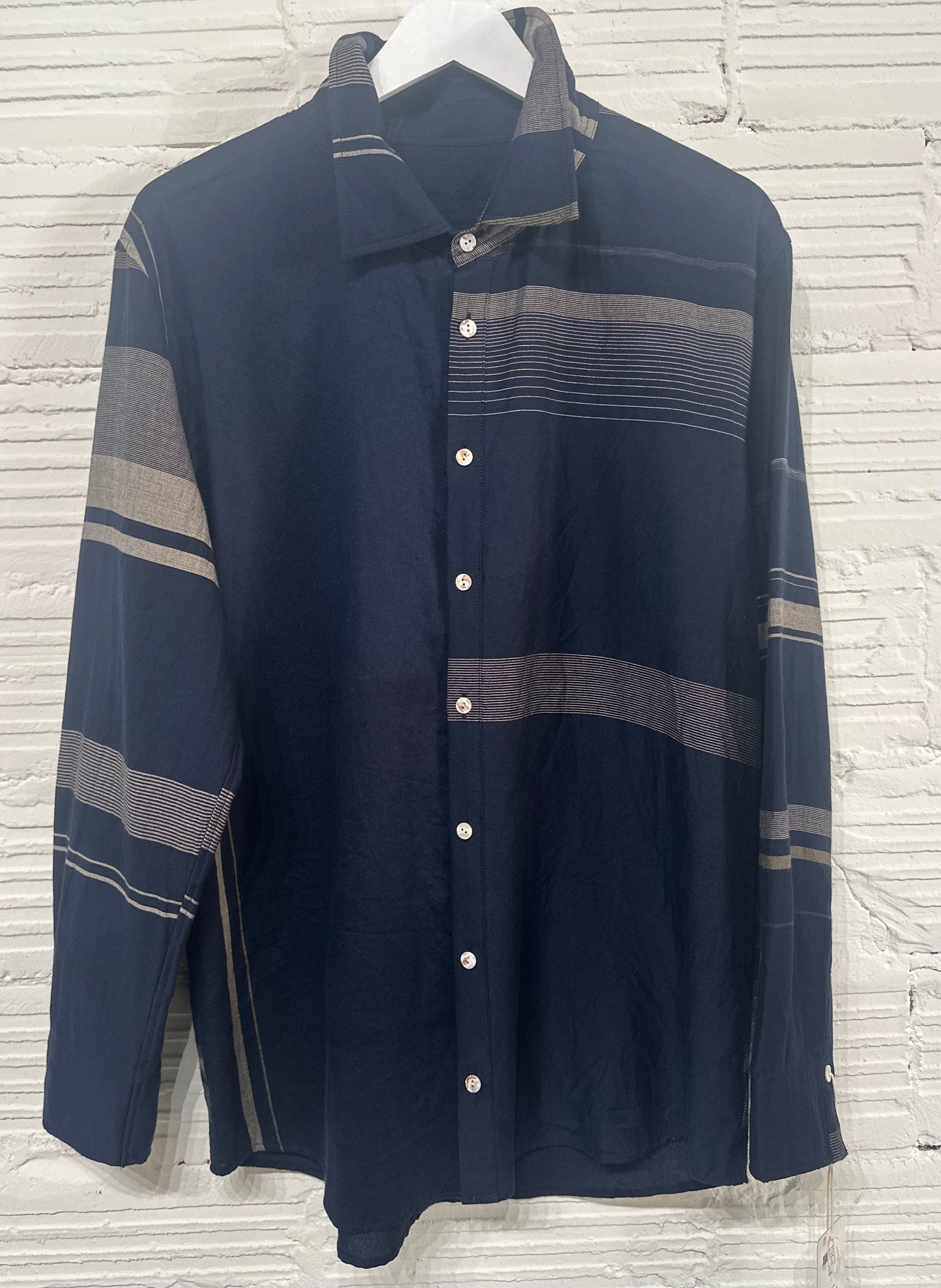 Button Down Shirt -Long Sleeve in Organic Cotton by Tamaki-Niime