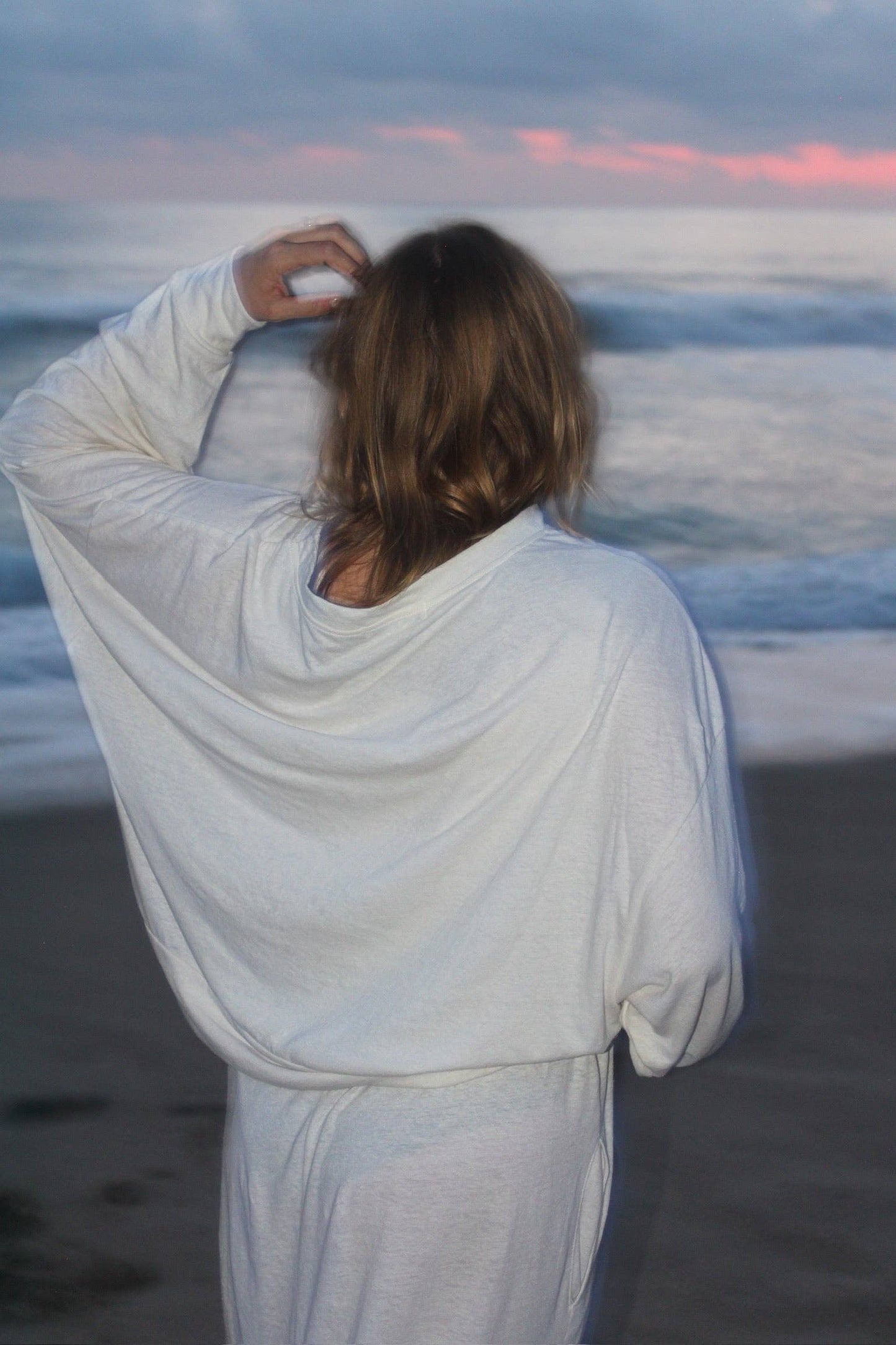 Mia Hemp-Organic Cotton Jersey Cropped Sweatshirt: Natural / O/S