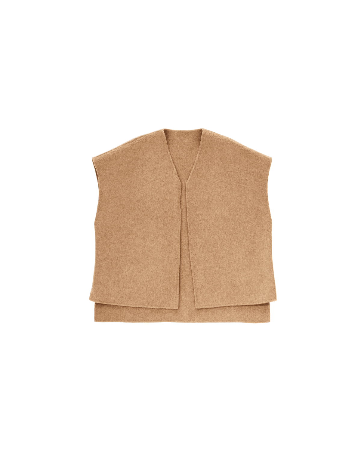 Wool & Camel Hair Drape Vest | Honey Birch