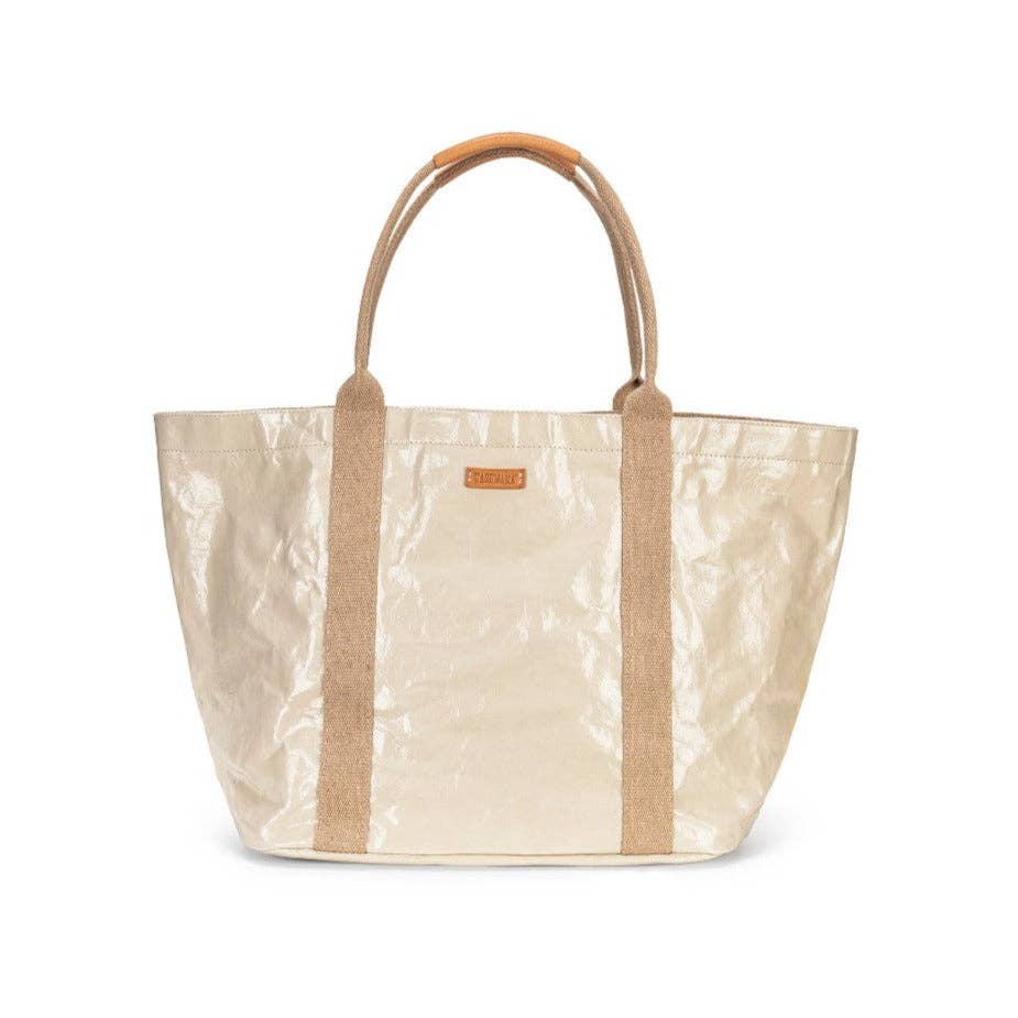 Uashmama - GIULIA GLOSSY TOTE BAG: Glossy White / XSmall