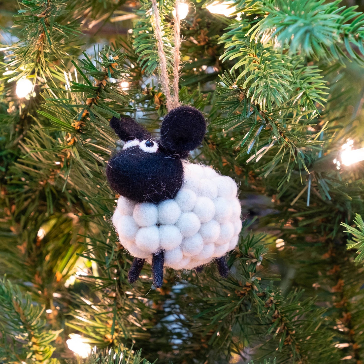 The Winding Road - Ornament - White Ball Sheep